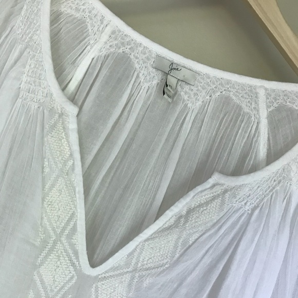 Sold $255 Joie PALVIN Embroidered 3/4 Sleeve Top - Picture 5 of 8